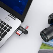 USB SD Card Reader, TSV Micro USB 2.0 OTG Adapter Memory Card Reader for SD/Micro SD/TF/SDXC/SDHC/MMC/RS-MMC/Microsdhc/Microsdxc, Camera Flash Card Reader Support Windows, Linux, Mac OS, Android