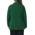 thumbnail image 3 of Agnes Orinda Women's Plus Size Blazer Lapel Long Sleeves Button Down Business Casual Suit Jacket with Pockets 4X Green, 3 of 6