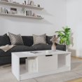 thumbnail image 1 of vidaXL Coffee Table High Gloss White 102x50x36 cm Engineered Wood, 1 of 5