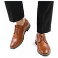 thumbnail image 6 of Bocca Men's Formal Business Shoes Brown Classic Lace Up Oxford Shoes 11M, 6 of 7
