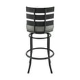 thumbnail image 6 of Miekor Furniture Natya Swivel Counter or Bar Stool in Black Finish with Gray Faux Leather 99328, 6 of 12