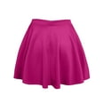 thumbnail image 3 of J. METHOD Women’s Skater Skirt Elastic Waist Casual Mini Flared Swing Pleated Skirts Made in USA NEWSK06 Hot Pink S, 3 of 6
