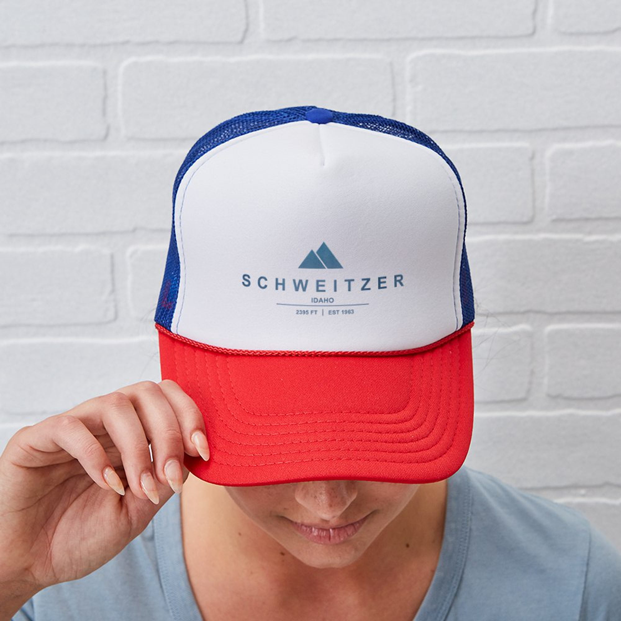 CafePress - Schweitzer Ski Resort Idaho - Adjustable Unisex Printed Trucker Hat with Mesh Back