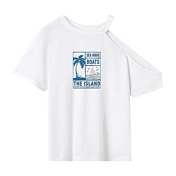 Camiseta para mujer Fernando Traje de verano Ropa deportiva simple cuello redondo M