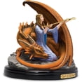 thumbnail image 4 of The Bradford Exchange Anne Stokes The Truth Dragon Sculpture Hand Cast and Handpainted with Removable 22 Carat Gold Plated Sword of Truth 9"-Inches, 4 of 5