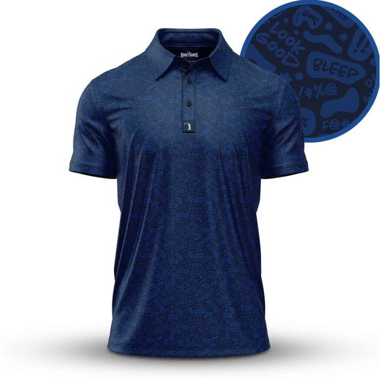 Bogey Bros Men's 4 Way Stretch Short Sleeve Golf Polo Shirt (Large