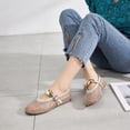 thumbnail image 6 of BERANMEY Women's Breathable Closed Toe Mesh Sandals Lightweight Comfort Flats with Metal Chain Detail Casual Walking Shoes for Beach and Holiday, 6 of 7