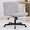 Gray, variant on TMV Criss Cross Chair–Armless Office Chair, Fabric Padded Vanity Chair Computer Chair with Wheels, Wide Seat Swivel Desk Chair for Home Office，Cream