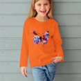 thumbnail image 5 of Zwiiyzr Toddler Baby Girl Long Sleeve Sweatshirt Tops Basic Solid Color Sweater Shirts Kid Fall Clothes 3-14 Years Orange, 5 of 5