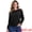 Black, variant on DARING DIVA Women's Casual Long Sleeve Knit Drop Shoulder Loose Blouses XS Plum Purple