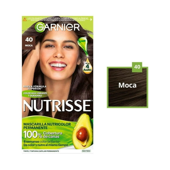 Tinte para cabello Garnier Nutrisse 40 moca
