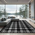 thumbnail image 2 of ODIKA 8'x10' Washable Area Rug Under Rectangular Doormat Interlocking Graphic Artwork Layering for Dining Room, Large Office, Lounge, Non-Slip Chair-Friendly Mat, 2 of 7