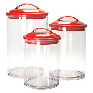 Oggi Acrylic Canister Set with Spoons (4 Pieces) - Walmart.com