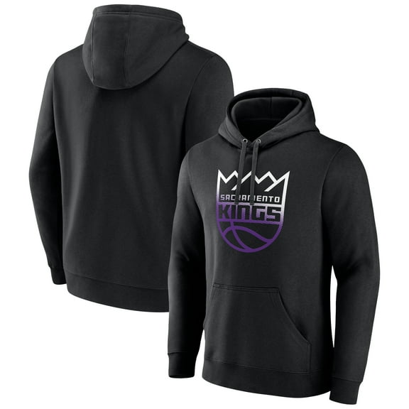 Men's Black Sacramento Kings Gradient Logo Pullover Hoodie