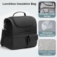 thumbnail image 3 of Bearachild Bolsa de almacenamiento para fiambrera de gran capacidad, organizador de fiambrera, bolsa de comida, portátil, impermeable, con asa Almacenamiento y organización del hogar Negro, 3 of 6