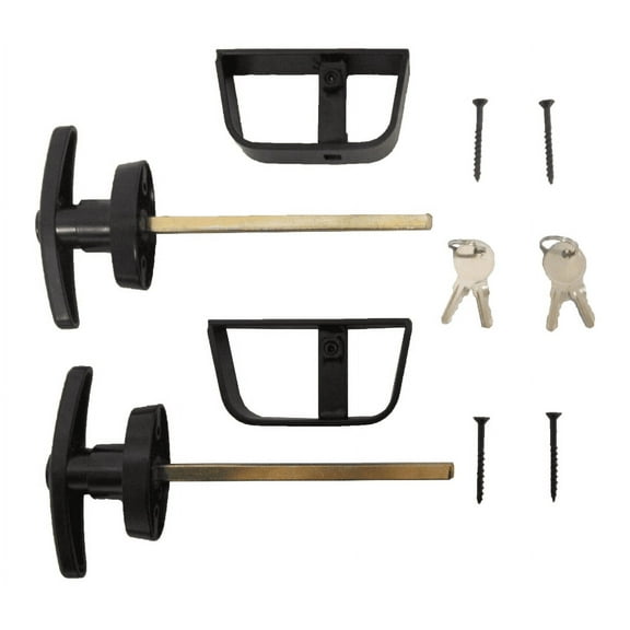 Shed Door T Handle Lock Sets (1 Pr) 6-1/2" Playhouse Coops T-Handle Lock Set