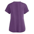 thumbnail image 4 of Womens Scrub Tops Short Sleeve V Neck Solid Color Shirts Nursing Working Uniform Tops with Pockets, 4 of 5