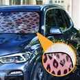 thumbnail image 3 of ALAZA Pink Leopard Windshield Sun Shade Car Foldable Visor Block UV Rays Protector 53"x23.5", 3 of 8
