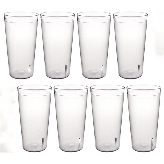 8 Pcs Plastic Glasses Water Cups,Plastic Cups Reusable,Stackable Cups,Unbreakable Cups for Hot Drink and Cold Drink