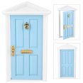 thumbnail image 4 of GLOGLOW Puerta de la casa de mu?ecas, 1:12 Miniaturas de la casa de mu?ecas Puerta de Madera Colorido DIY Metal Madera Juguetes de casa de mu?ecas Hecho a Mano 3D Mini mu?ecas MueblesAzul) Khall Tendencias, 4 of 6