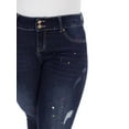 thumbnail image 5 of White Mark Women's Plus Size Paint Splatter Denim Skinny Jeans, 5 of 5
