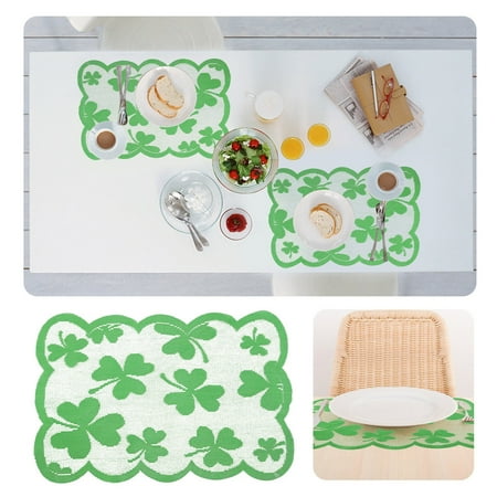 

GNEIKDEING Irish Festive Decoration Festival Dining Table Flag Party Decoration Placemat Army Green One Size