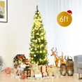 thumbnail image 3 of Topbuy 6'Green Slim PVC Artificial Christmas Tree Home Holiday Decoration, 3 of 9