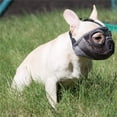 thumbnail image 4 of Bozal corto para perros - Bozal ajustable de malla transpirable para bulldog para mordiscos y ladridos, máscara para perros, gris (ojos) M (11-17 pulgadas), 4 of 5