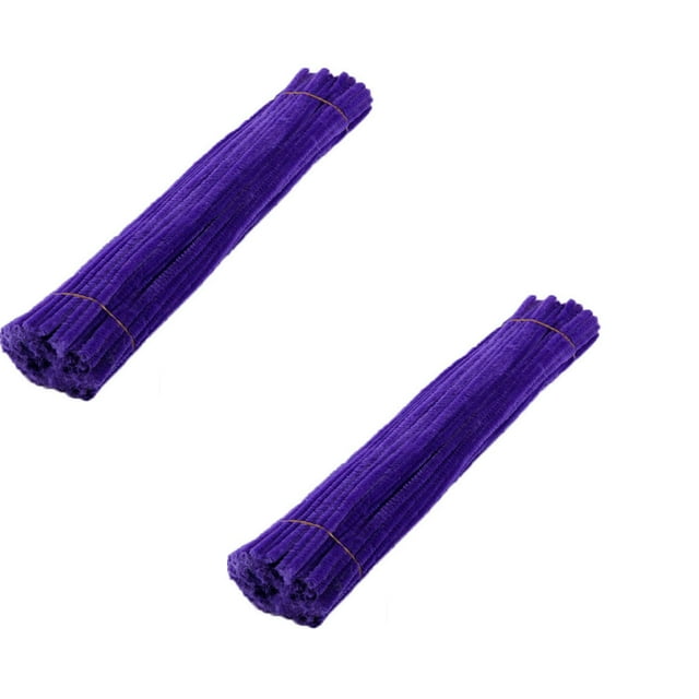 Oleegame 2PC Trashcans For Bedroom 100PC Chenille Stem Solid Color Pipe Cleaners Set for DIY Arts Crafts Decoration Blue