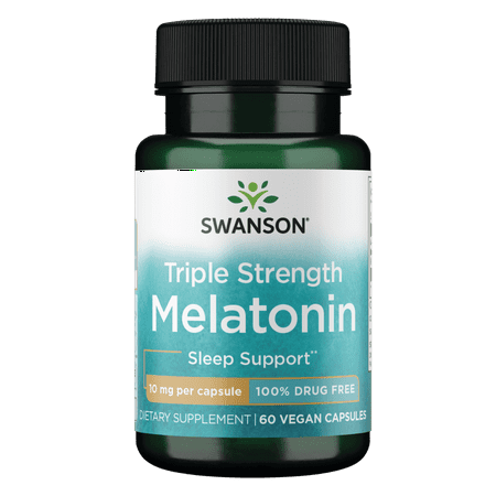 Swanson Dietary Supplements Triple Strength Melatonin 10 mg Capsule 60ct
