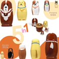 thumbnail image 3 of Muñecas Rusas Anidadas GRPSKCOS Set de 5 Animales de Madera – Perro, 3 of 7