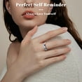 thumbnail image 3 of Nobody Has It All Together Pink Band Ring for women, 14K White Gold plated Irregular Pink Self Love Ring, All Your Broken Pieces Make You Beautiful, Pink Jewelry Gift for women, 3 of 6