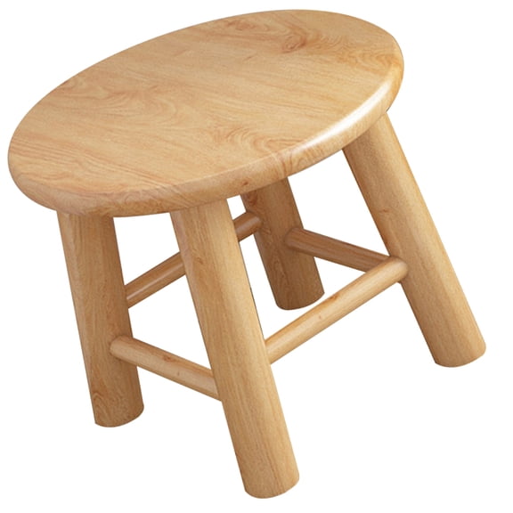 OATIPHO Khaki Wooden Step Stool for Toddlers, Easy to Move, Safe and Versatile