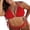 Red, variant on Women Plus Size Bikini Set Two Piece Triangle Swimsuits Halter String Tie Back with Side Tie Bottoms Bathing Suit Tie Swimwear(Black,XL)