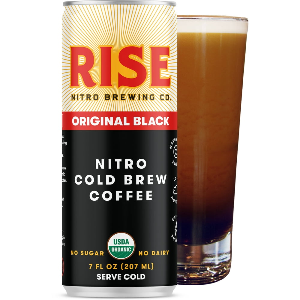 RISE Brewing Co. Original Black Nitro Cold Brew Coffee USDA Organic