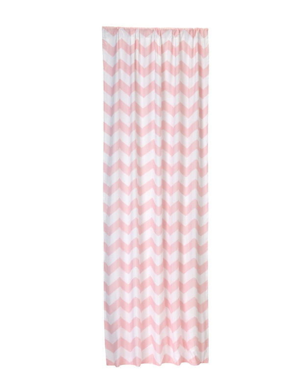 Little Bedding Pink Chevron Single Window Curtain 84-inches in Length