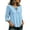 Light Blue(Womens Tops), variant on Women's Tie Neck Keyhole Blouses 3/4 Sleeve Pullover Lightweight Tunic Top for Work, Casual & Daily Wear