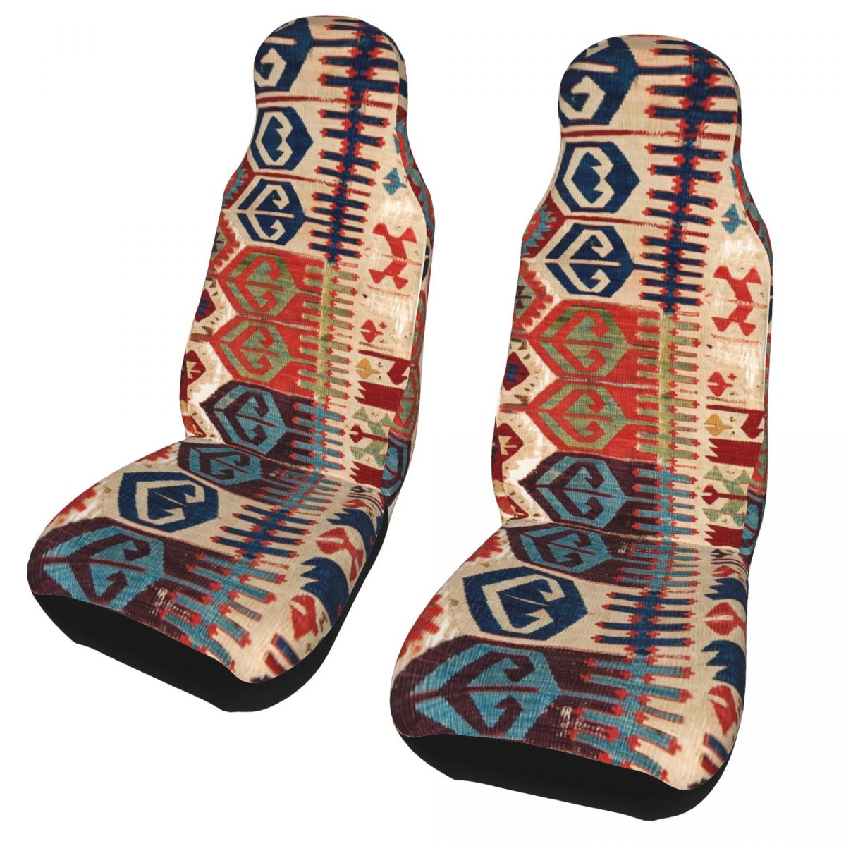 3D Print Kilim Navaho Weave Aztec Textile Car Seat Covers Universal Fit