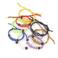 thumbnail image 5 of Xiao Hua Pulsera de cuentas hecha a mano, ideal para hombres y mujeres, hecha a mano, con bolsa de malla tejida, ajustable y elástica, con piedra natural (roja)., 5 of 5