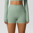 thumbnail image 5 of Womens Yoga Shorts Women's Comfortable Sports Pants Fitness Shorts High Waisted And Breathable Tight Pants Drying Yoga Pants,Green L, 5 of 10