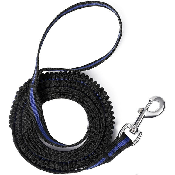 Nylon Dog Training Leash,Traction Rope,8ft Long,2Pcs Shock-Absorbing Elastic Buffer Dog Leads,Double Handles Training Leash,Heavy Duty Leashes for Large Dogs or Medium Dogs (30FT)