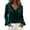 Army Green, variant on Velvet Tops for Women Cowl Neck Drape Ruched Front Blouse Long Sleeve Cocktail Evening Party Pullover Tops