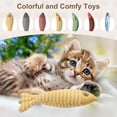 thumbnail image 3 of Uxcell Bite Resistant Catnip Playing, Durable and Interesting, Simulated Fish Cat Teeth Chew Playing Catnip Filled (Yellow), Intended for Bedroom / Balcony (21 x 5cm), 3 of 7