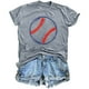 thumbnail image 1 of Mujeres Impreso Casual Top, Manga Corta Crew Cuello Blusa para la Primavera Y el Verano Desgaste, Ligero Imitación Algodón Moda Tee, 1 of 2