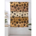 thumbnail image 2 of Sheer Curtains 72 Inches Long, Yellow Brown Semi Sheer Curtains Light Filtering Window Treatment, Farmhouse Dog Paw Vintage Privacy Voile Drapes for Living Room Bedroom 52x72 Inch, 2 of 7