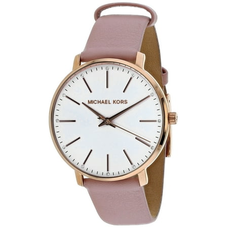 Michael Kors Women's Pyper Rose-Gold Case Pink Leather Watch MK2741
