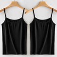 thumbnail image 1 of Top blanco Sexy para mujer, camiseta sin mangas informal negra con cuello redondo, Top deportivo de gran tamaño para Fitness, camisolas 2024, 1 of 5