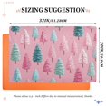thumbnail image 3 of Pink Blue Christmas Trees Doormats Welcome Mats Gate Pads Entryway Outdoor 32" x 20", 3 of 8