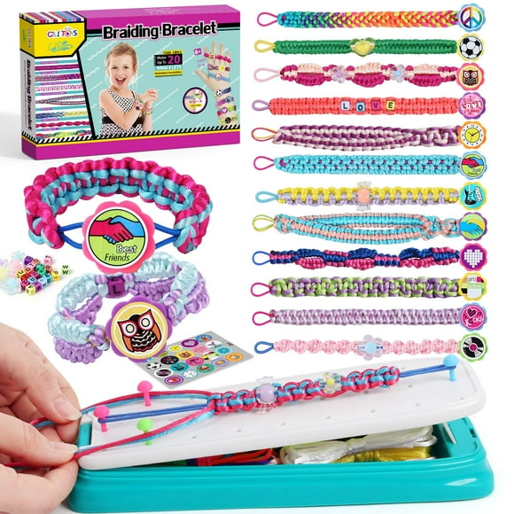 GILI Trousse de Fabrication de Bracelets d'Amitié pour Filles de 8 à 12 Ans – Jouets d'Arts et de Bricolage DIY – Meilleures Idées de Cadeaux de Noël et d'Anniversaire pour Filles de 7 8 9 10 11 Ans