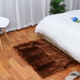 thumbnail image 2 of REGALWOVEN Faux Fur Area Rug Shaggy Floor Mat, Brown 2x3 feet Rectangle, 2 of 8